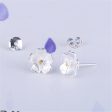 Two-Tone Sakura Floral Stud Earrings on Sale