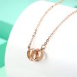 18K Rose Gold-Plated Crossing Ring Pendant Necklace Sale