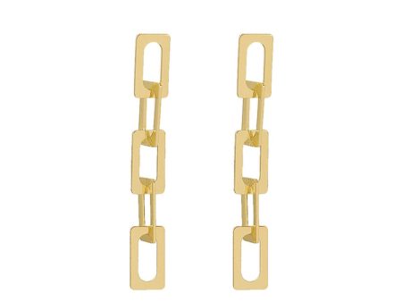 18K Gold-Plated Chain Drop Earrings Sale