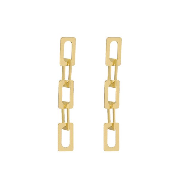 18K Gold-Plated Chain Drop Earrings Sale