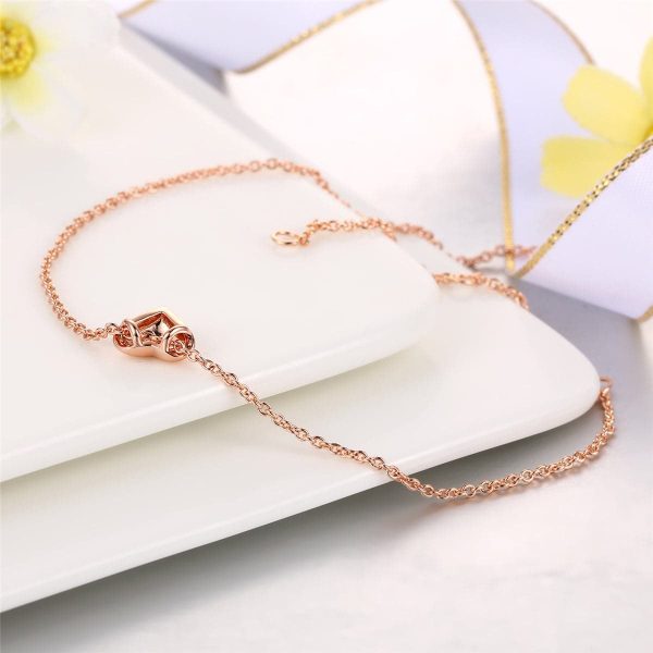 18K Rose Gold-Plated Heart Bracelet Cheap