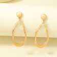 18K Gold-Plated Twisted Open Drop Earrings For Sale