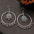 Turquoise & Silver-Plated Tassel Drop Earrings Fashion