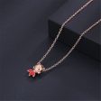 18K Rose Gold-Plated Fish Pendant Necklace For Cheap