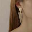 18K Gold-Plated Double Triangle Drop Earrings Online now