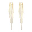 18K Gold-Plated Heart Tassel Huggie Earrings Online Hot Sale