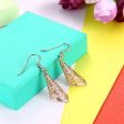 18K Rose Gold Plated Romantic Filigree Drop Earrings Online Hot Sale