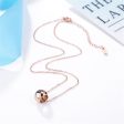 18K Rose Gold-Plated Cut Ball Pendant Necklace Cheap