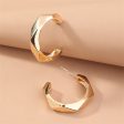 18K Gold-Plated Diamond-Cut Hoop Earrings Cheap