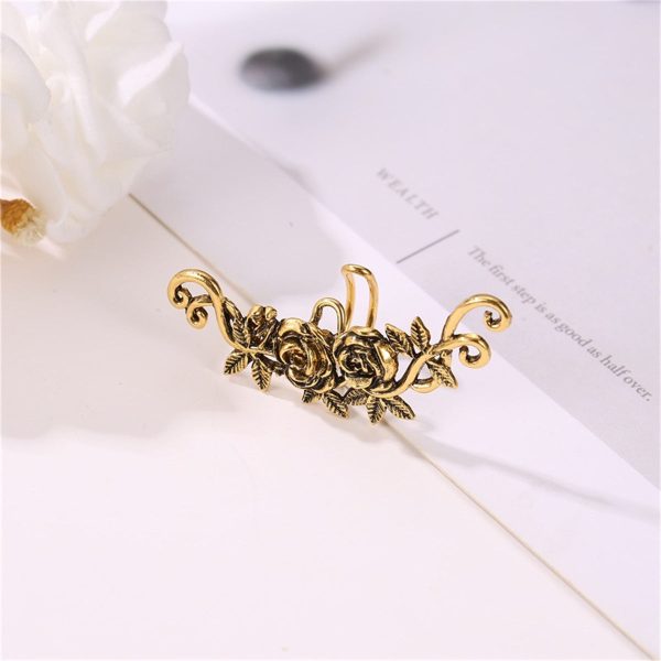 18K Gold-Plated Rose Ear Cuff Online Hot Sale