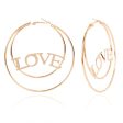 18K Gold-Plated  Love  Openwork Layered Circle Hoop Earrings Online