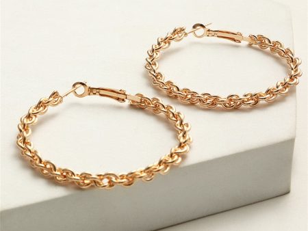 18K Gold-Plated Twine Hoop Earrings Online