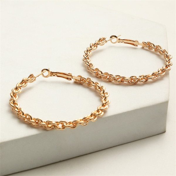 18K Gold-Plated Twine Hoop Earrings Online