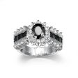 Black Crystal & Cubic Zirconia Oval-Cut Ring Hot on Sale