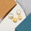 18K Gold-Plated Smiley Huggie Earrings Supply