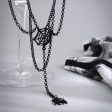 Black Cobweb & Spider Layered Pendant Necklace Online Hot Sale