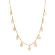 18K Gold-Plated Open Flower Station Necklace For Discount