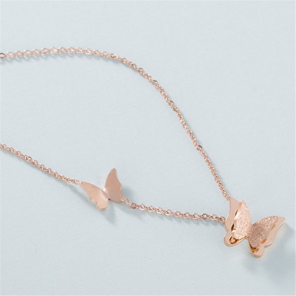 18K Rose Gold-Plated 3-D Butterfly Pendant Necklace Online Sale