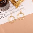 18K Gold-Plated Stacked Twist Hoop Drop Earrings Fashion