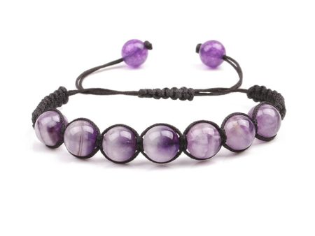 Amethyst & Lapis Beaded Stretch Bracelet Sale