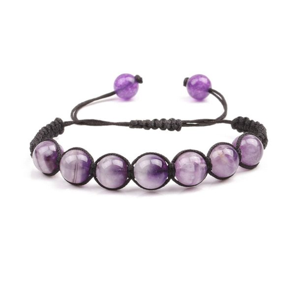 Amethyst & Lapis Beaded Stretch Bracelet Sale