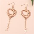 18K Rose Gold-Plated Moon Heart Star Drop Earrings Online Hot Sale