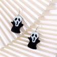 Black Acrylic & Silver-Plated Ghost Drop Earrings Sale