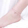 18K Rose Gold-Plated Heart Layer Anklet Fashion