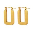 18K Gold-Plated U-Shape Hoop Earrings Fashion