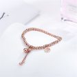 18K Rose Gold Calabash & Chinese Letter Charm Stretch Bracelet For Discount