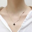 Black Acrylic & 18K Rose Gold-Plated Clover Pendant Necklace Online