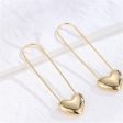 18K Gold-Plated Heart Pin Earrings Online Hot Sale