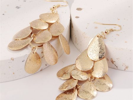 18K Gold-Plated Petal Cluster Drop Earrings Supply