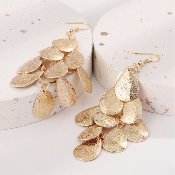 18K Gold-Plated Petal Cluster Drop Earrings Supply