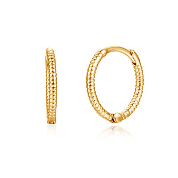 18K Gold-Plated Twine Huggie Earrings Hot on Sale