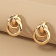 18K Gold-Plated Layered Drop Earrings Fashion