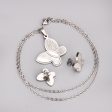 White Shell & Silver-Plated Butterfly Stud Earrings & Pendant Necklace Online Sale