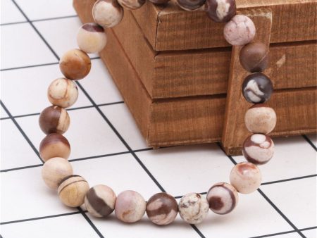 Zebra Jasper Beaded Stretch Bracelet Sale