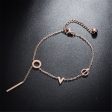 18K Rose Gold-Plated  Love  Anklet Online