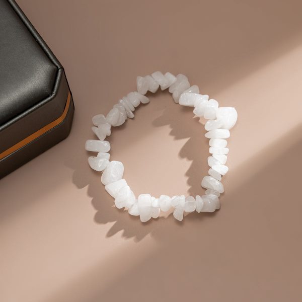 White Quartz Stretch Bracelet on Sale