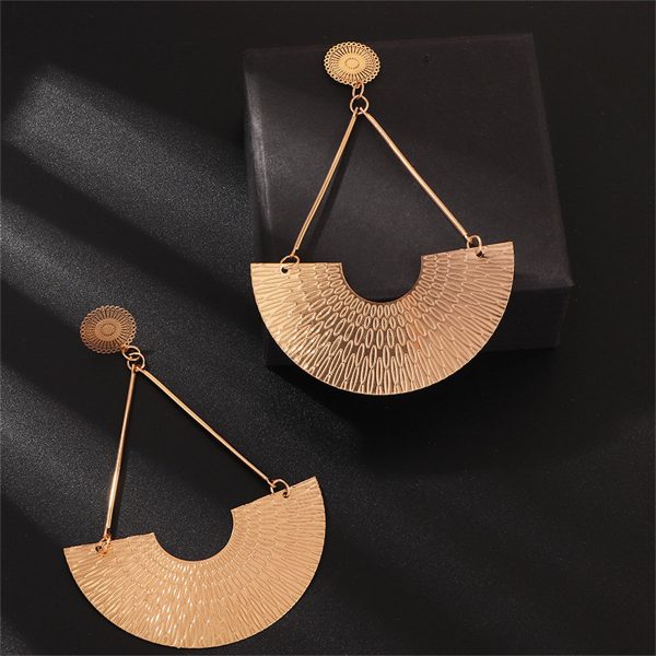 18K Gold-Plated Fan Drop Earrings Online Sale