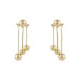 18K Gold-Plated Waterfall Ball Tassel Ear Jackets on Sale