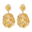 18K Gold-Plated Flower Blossom Drop Earrings on Sale