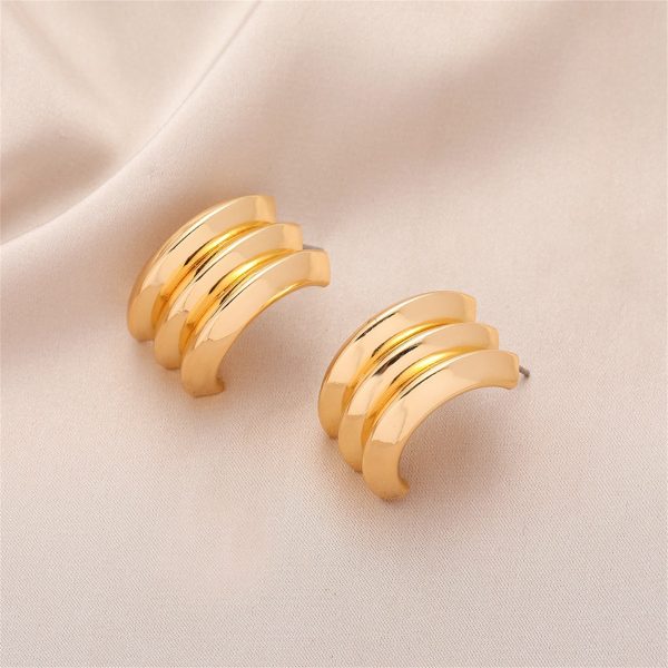 18K Gold-Plated Layered Huggie Earrings Hot on Sale