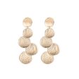 18K Gold-Plated Coin Cluster Drop Earrings For Sale