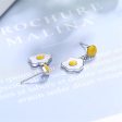 White & Yellow Poached Egg Drop Earrings Discount