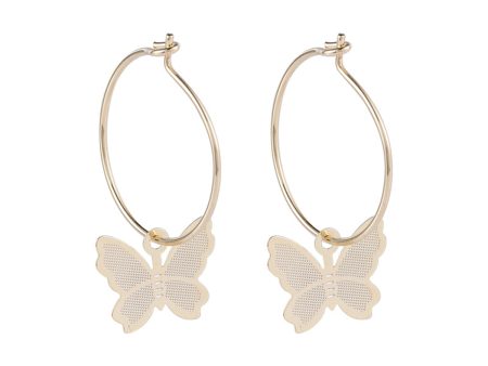 18K Gold-Plated Butterfly Huggie Earrings Sale