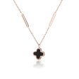 Black Acrylic & 18K Rose Gold-Plated Clover Pendant Necklace Online