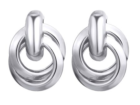 Silver-Plated Knot Drop Earrings Online