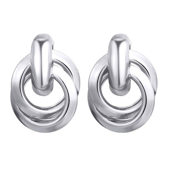 Silver-Plated Knot Drop Earrings Online